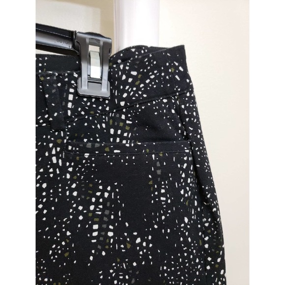 Apt 9 Speckle Pattern Cropped Ankle  Black Pants Sz 6 - Picture 2 of 7